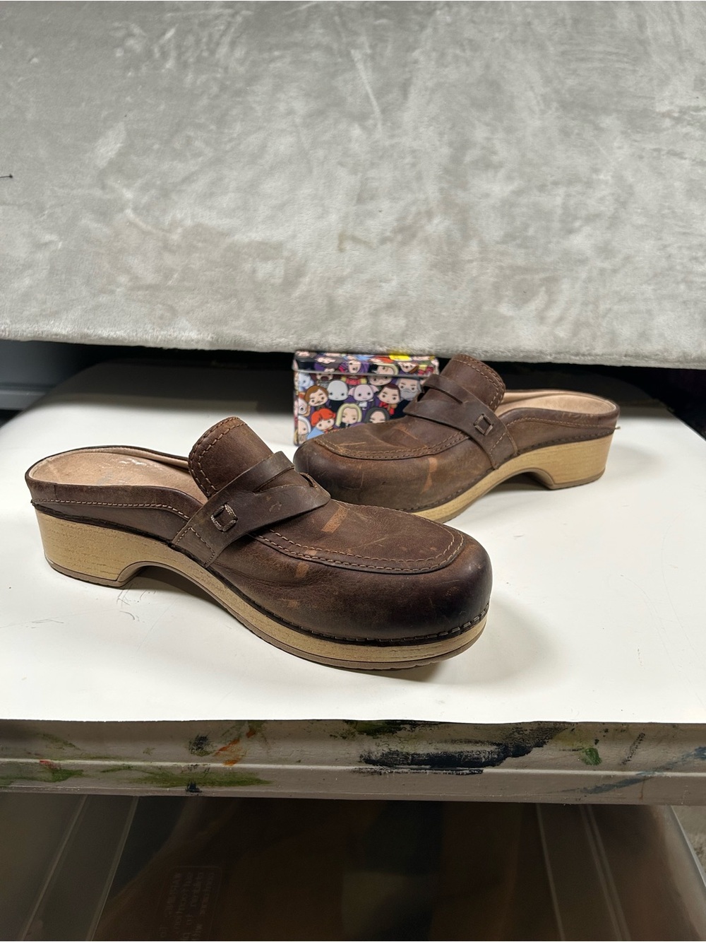 Dansko Bel Brown Leather Slip-On Clog Mules - Women - Picture 2 of 10